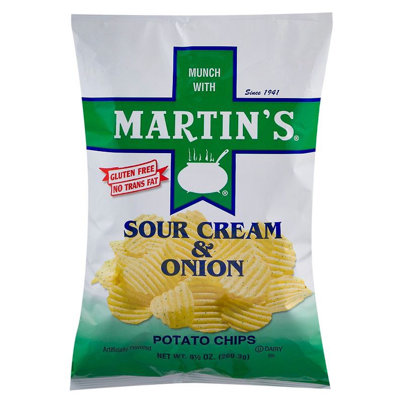 slide 1 of 1, Martin's Potato Chips Martin's Sour Cream & Onion Flavored Potato Chips - 9.5oz, 9.5 oz