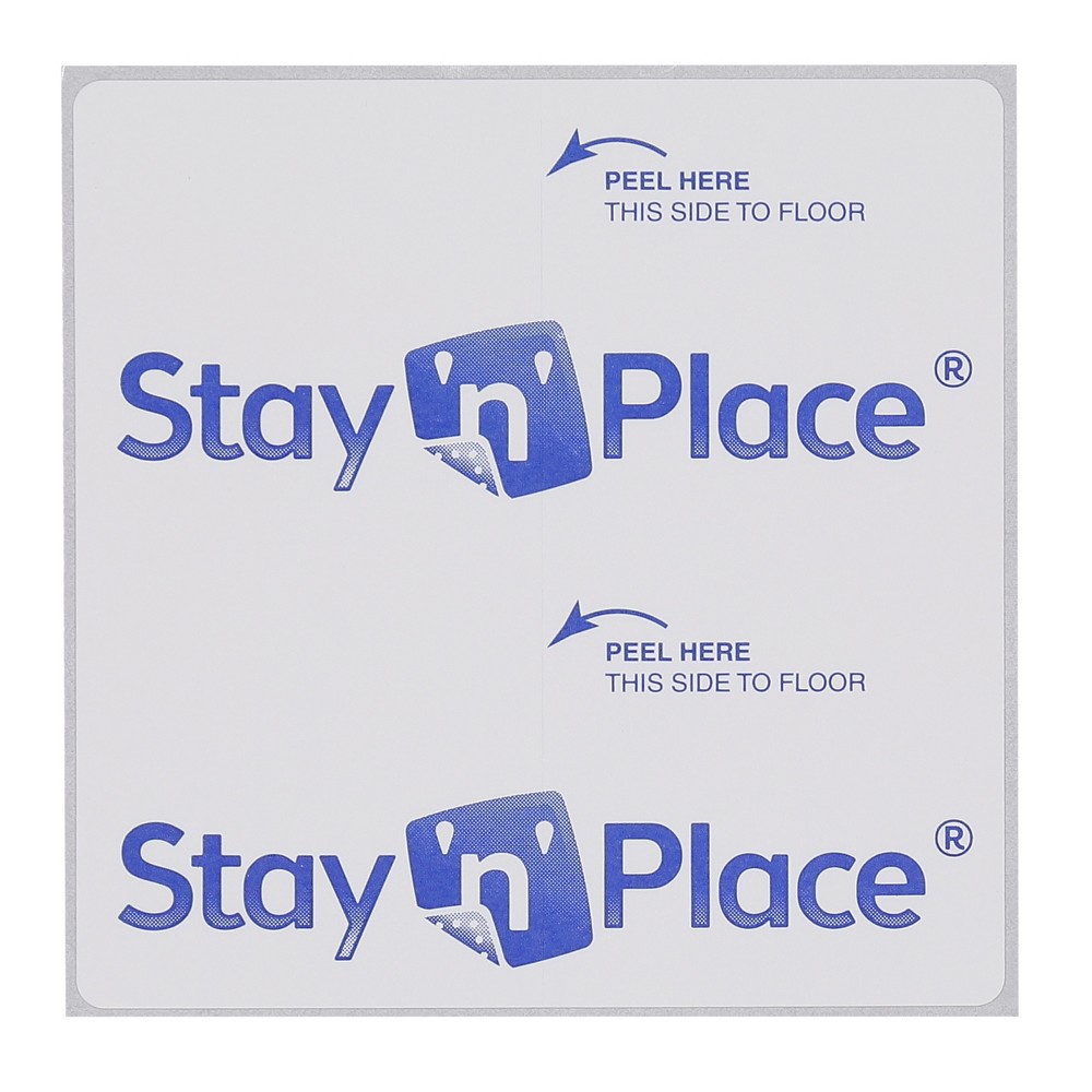 slide 3 of 5, 4"x4" Stay 'n' Place Adhesive Rug Tabs Ivory - Mohawk Home, 1 ct