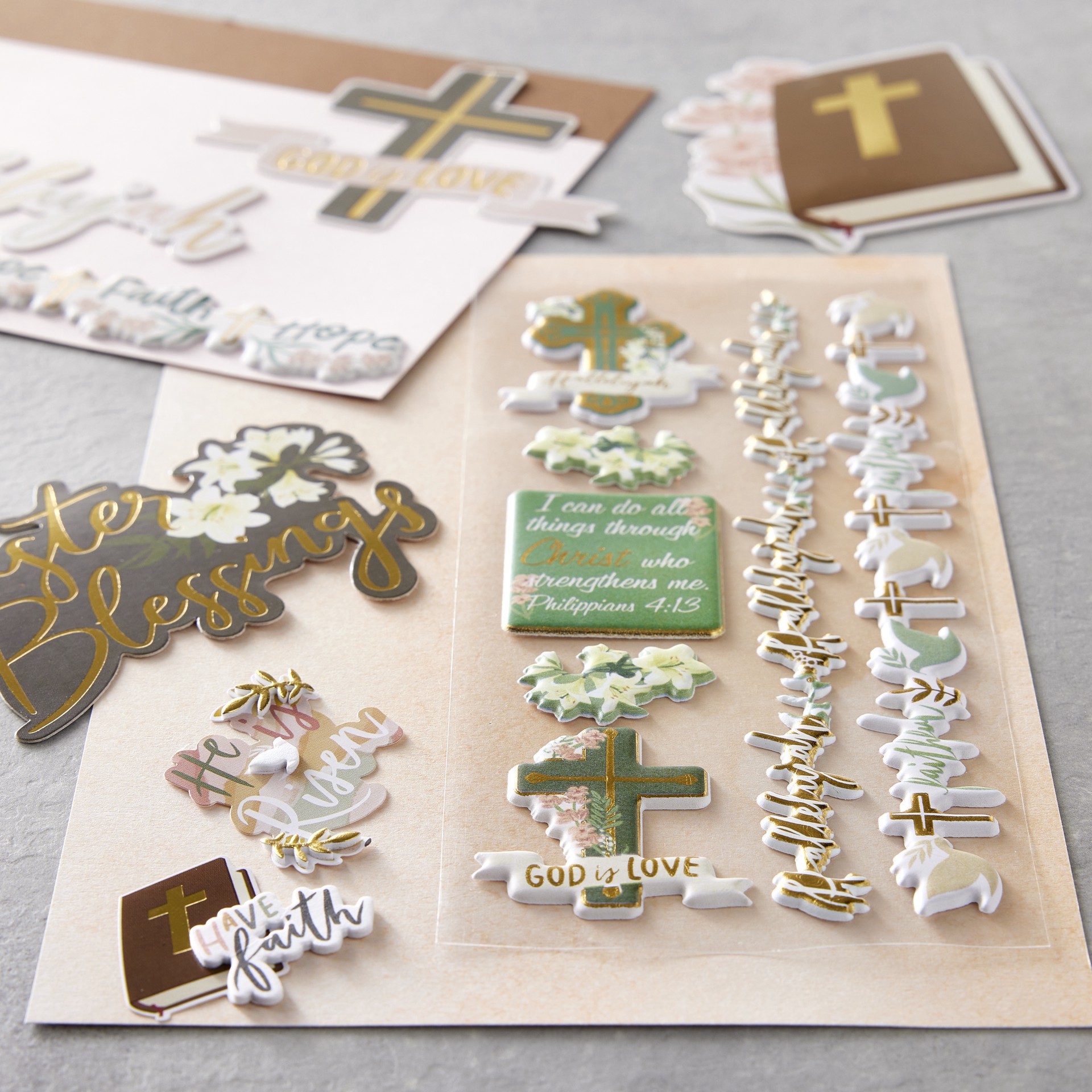 slide 3 of 3, Faith-Based Easter Stickers By Recollections, 3.75 in x 6.75 in