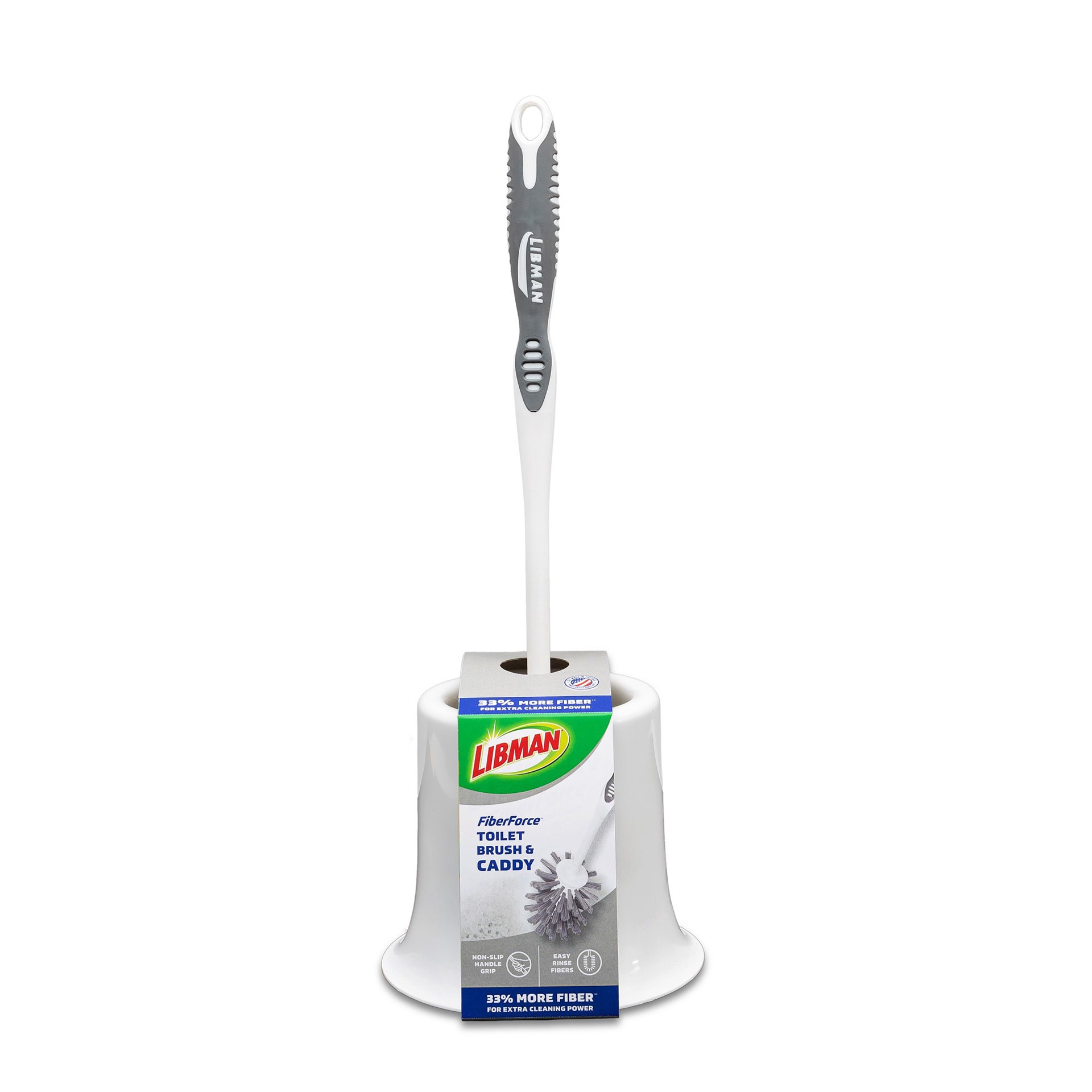 slide 1 of 6, Libman Poly fiber Toilet Brush with Brush Holder, 1 ct
