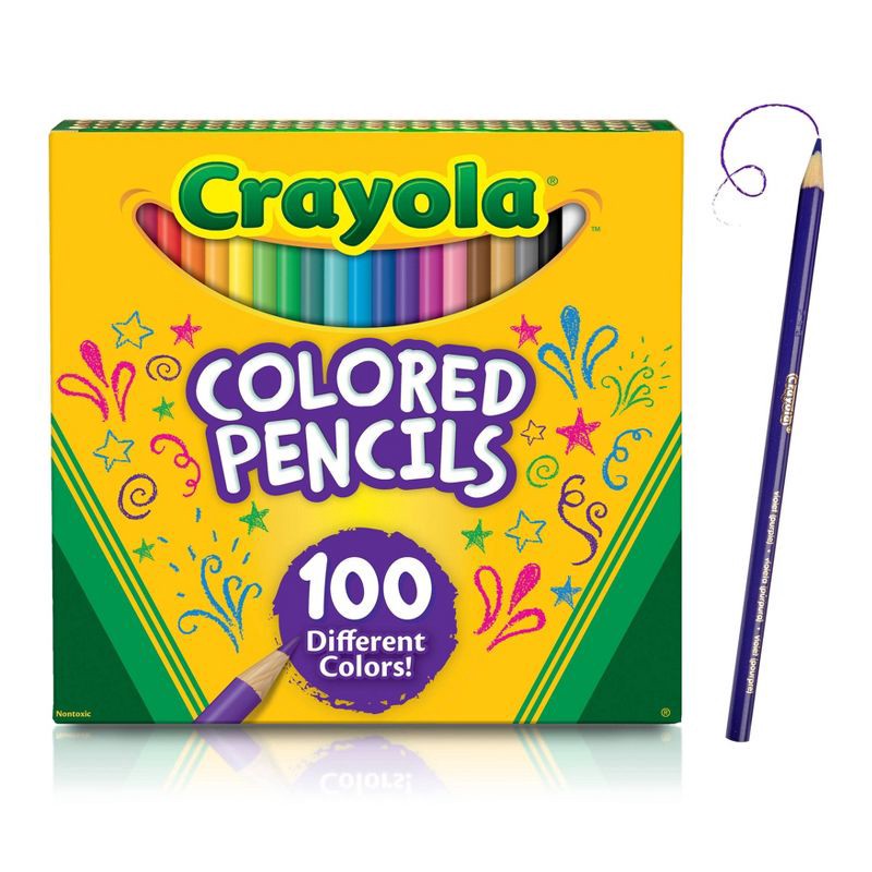 slide 1 of 5, Crayola 100ct Sharpened Colored Pencils, 100 ct