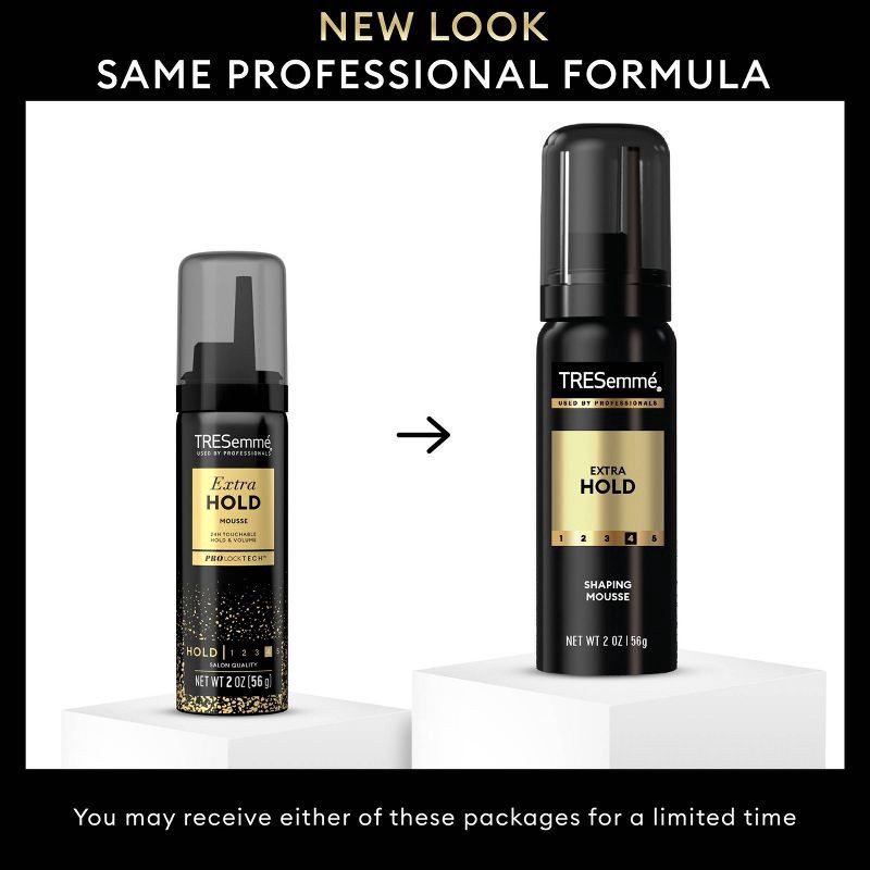 slide 4 of 9, Tresemme Extra Hold Hair Mousse -Travel Size - 2oz, 2 oz