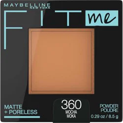 Maybelline Fit Me Matte + Poreless Pressed Powder - 360 Mocha - 0.29oz: Shine Control, Aluminum-Free, Paraben-Free
