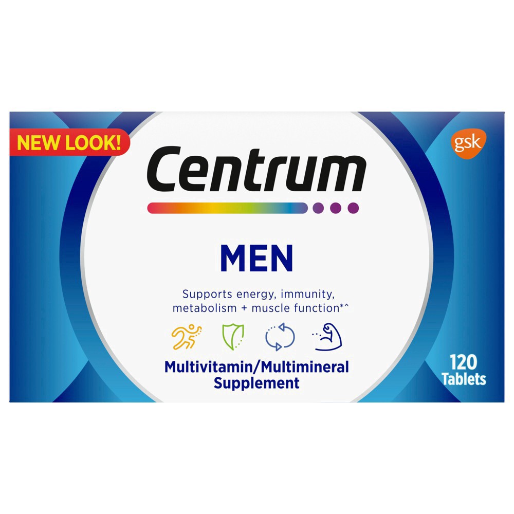 slide 10 of 17, Centrum Men Multivitamin / Multimineral Dietary Supplement Tablets - 120ct, 120 ct