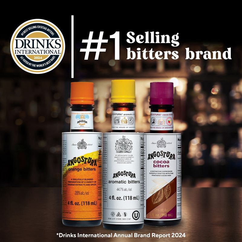 slide 5 of 8, Angostura Aromatic Bitters - 4 fl oz Bottle, 4 fl oz