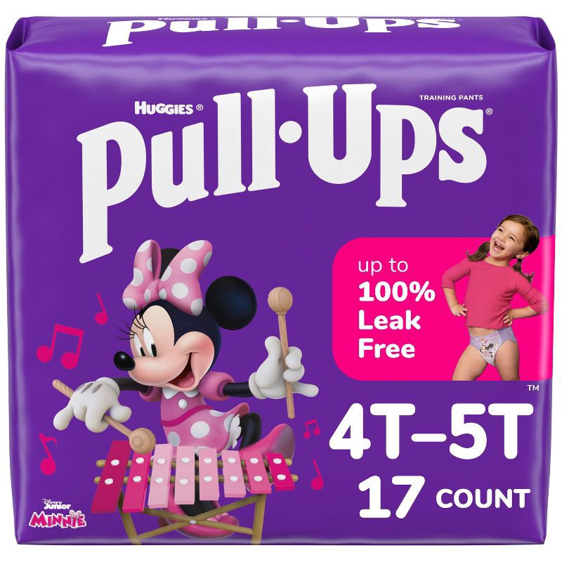 slide 1 of 11, Pull-Ups Girls' Potty Training Pants - 4T-5T - 17ct, 17 ct