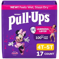 Pull-Ups Girls' Learning Designs Training Pants - Size 4T-5T - 17ct: Hypoallergenic, Paraben-Free, Non-Toxic, Disney Minnie Mouse