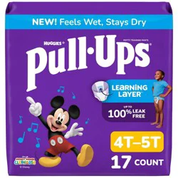 Pull-Ups Boys' Learning Designs Training Pants - Size 4T-5T - 17ct: Hypoallergenic, Mickey Mouse, Wetness Indicator