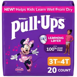 Pull-Ups Girls' Learning Designs Training Pants - Size 3T-4T - 20ct: Paraben-Free, Sulfate-Free, Non-Toxic, Hypoallergenic