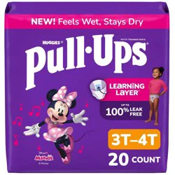 Pull-Ups Girls' Learning Designs Training Pants - Size 3T-4T - 20ct