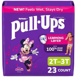 Pull-Ups Girls' Learning Designs Training Pants - Size 2T-3T - 23ct: No Fragrance, Minnie Mouse, Cotton, Disney, Hypoallergenic
