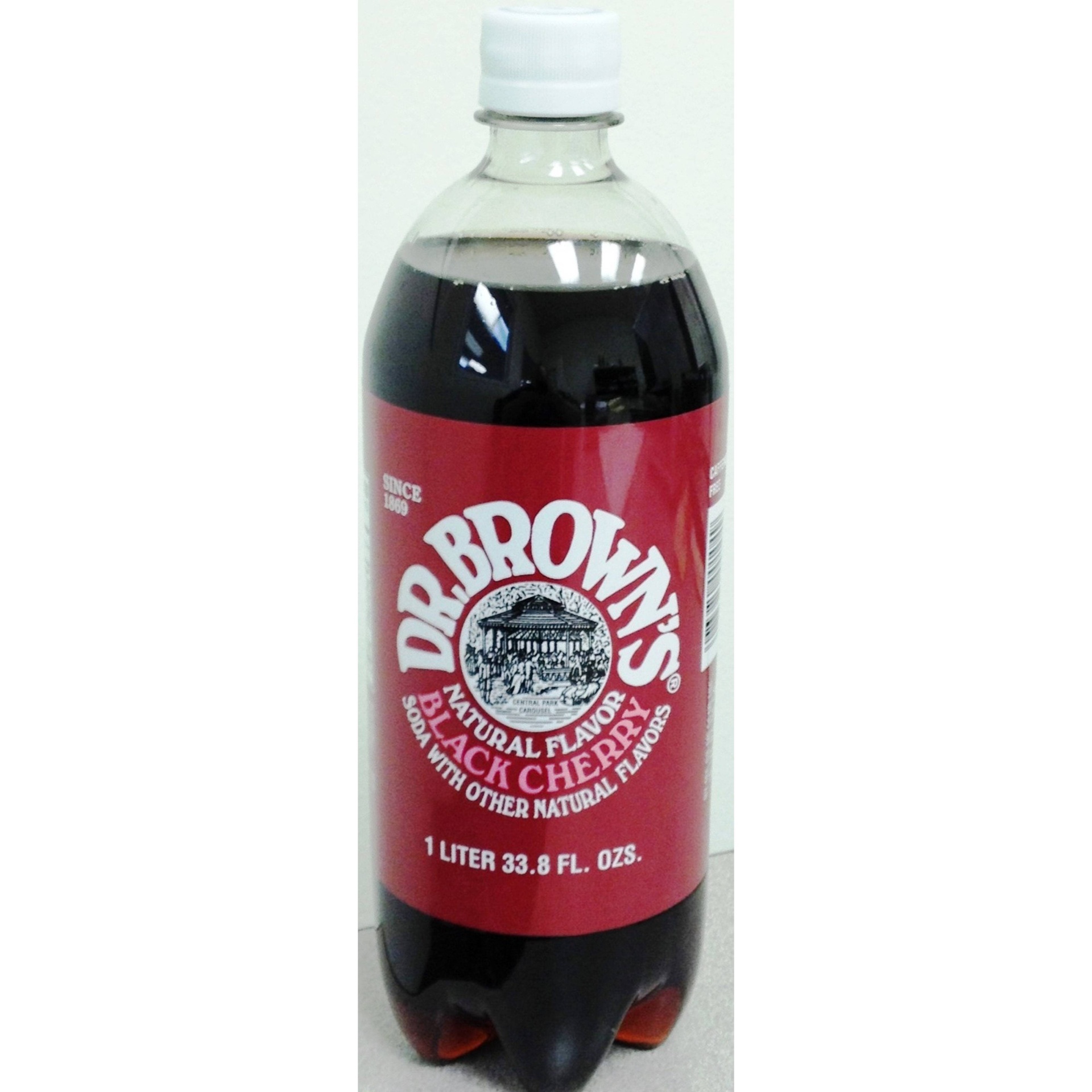 slide 1 of 1, Dr. Brown's Naturally Flavored Black Cherry Soda, 33.8 oz