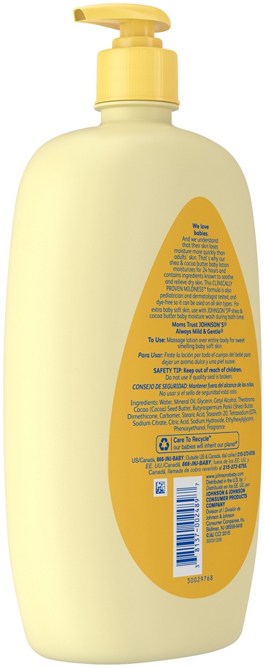 slide 2 of 6, Johnson's Baby Lotion Shea And Cocoa Butter, 27 oz