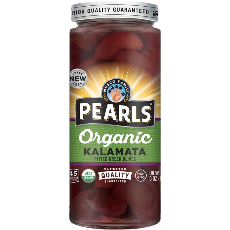 slide 1 of 4, Pearls Organic Kalamata Pitted Greek Olives - 6oz, 6 oz