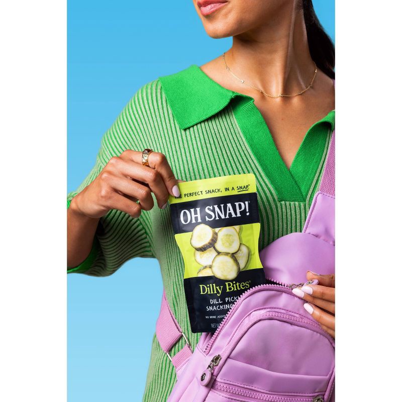 slide 4 of 8, OH SNAP! Dilly Bites Dill Pickle Snack Pack - 3.25oz, 3.25 oz