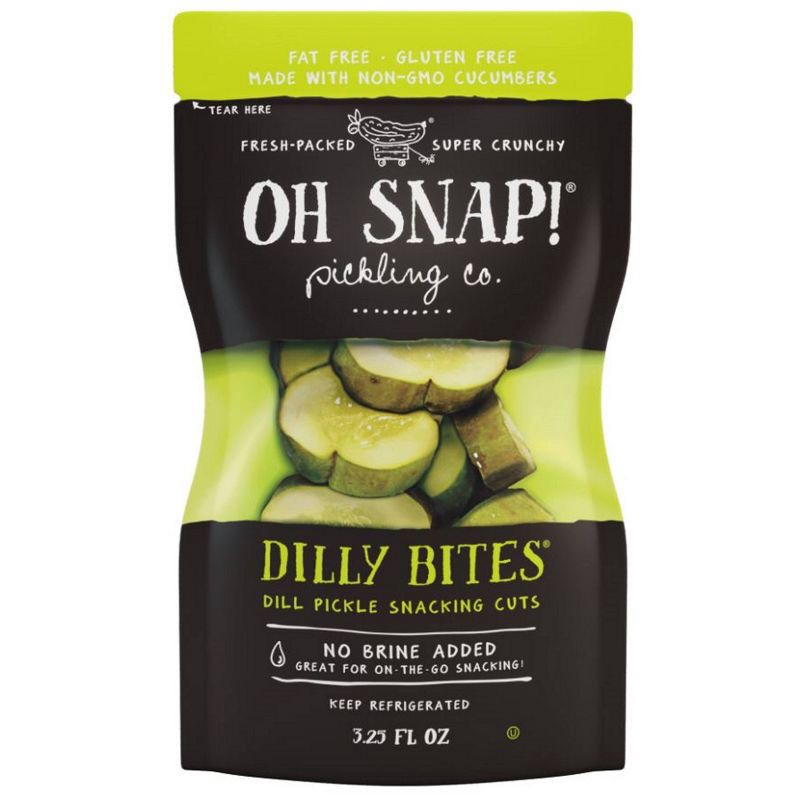 slide 1 of 6, OH SNAP! Dilly Bites Fresh Dill Pickle Snacking Cuts - 3.25 fl oz, 3.25 fl oz