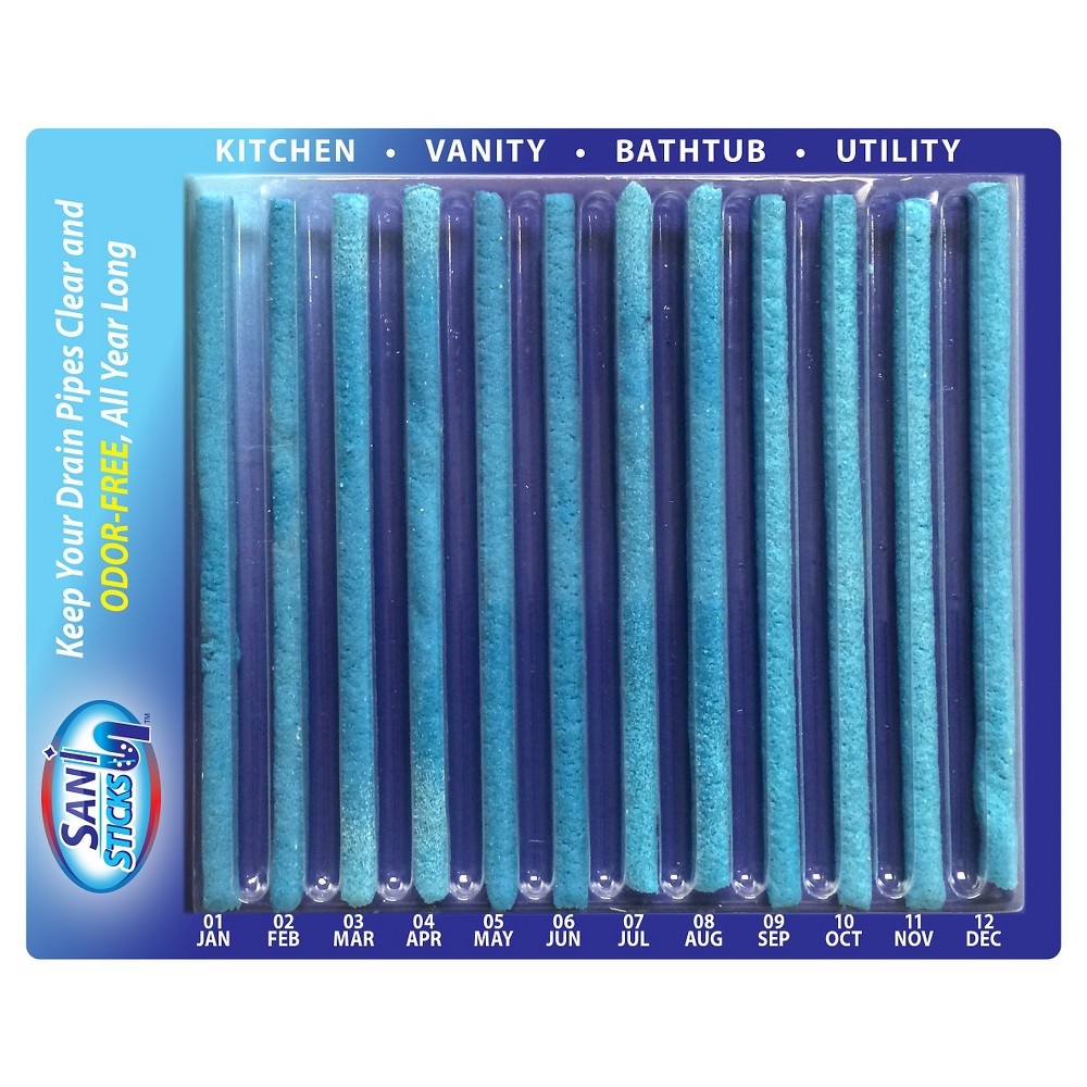 slide 2 of 3, Sani Sticks Lemon Fresh Drain Deodorizer, 24 ct