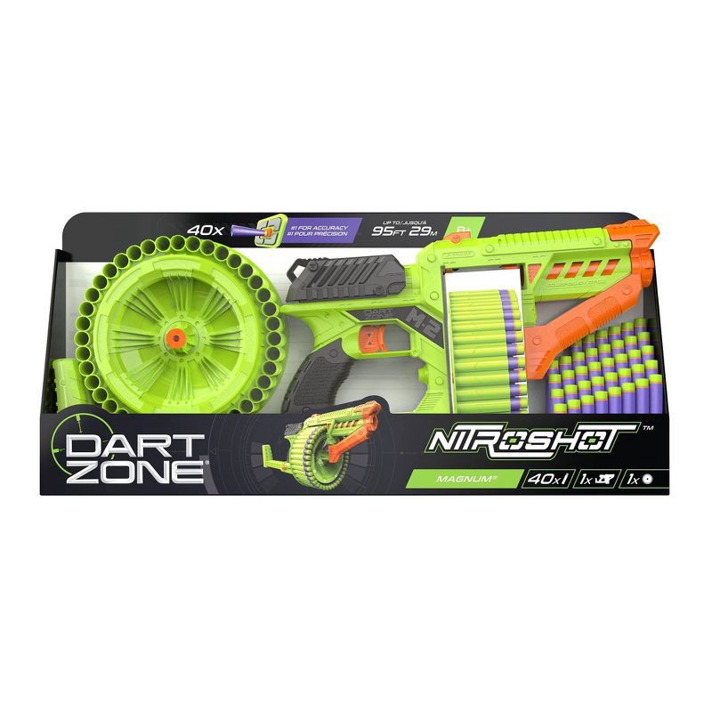 slide 5 of 8, Dart Zone Covert Ops Dart Zone Nitroshot Magnum X2 Superdrum Dart Blaster, 1 ct