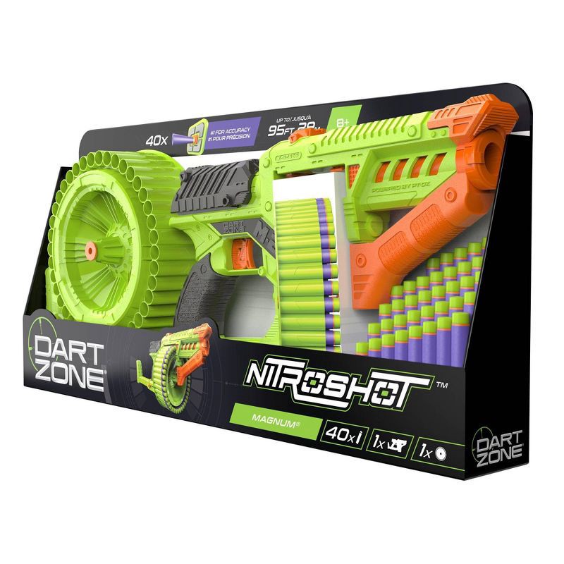 slide 8 of 8, Dart Zone Covert Ops Dart Zone Nitroshot Magnum X2 Superdrum Dart Blaster, 1 ct