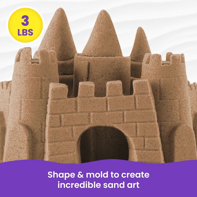 slide 3 of 7, Kinetic Sand Beach Sand 3lb, 3 lb