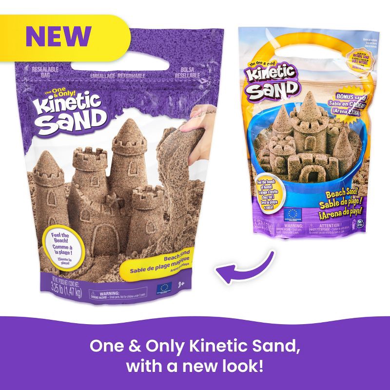 slide 6 of 7, Kinetic Sand Beach Sand 3lb, 3 lb
