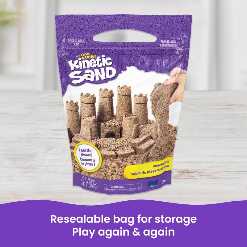slide 7 of 7, Kinetic Sand Beach Sand 3lb, 3 lb