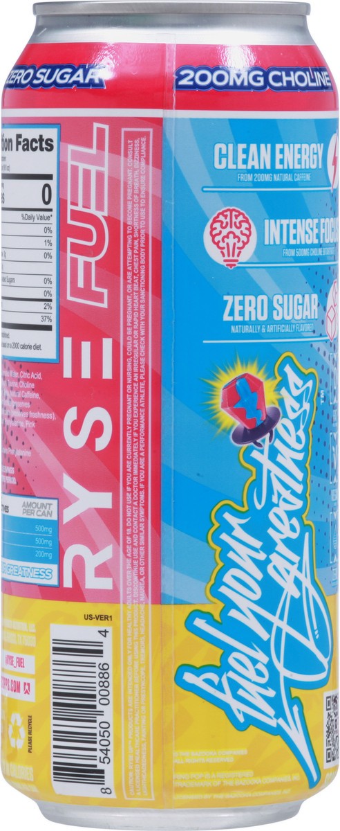 slide 7 of 12, RYSE Fuel Ring Pop Berry Blast Flavor Energy Drink 16 fl oz, 16 fl oz