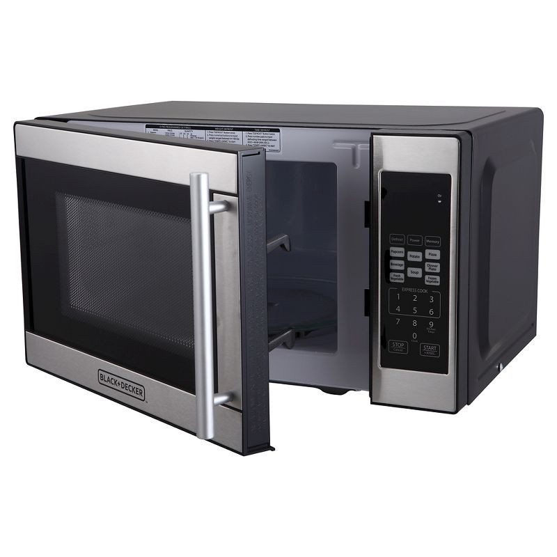 slide 2 of 4, BLACK+DECKER 0.7 cu ft 700W Microwave Oven - Black - EM720CPN-P, 1 ct