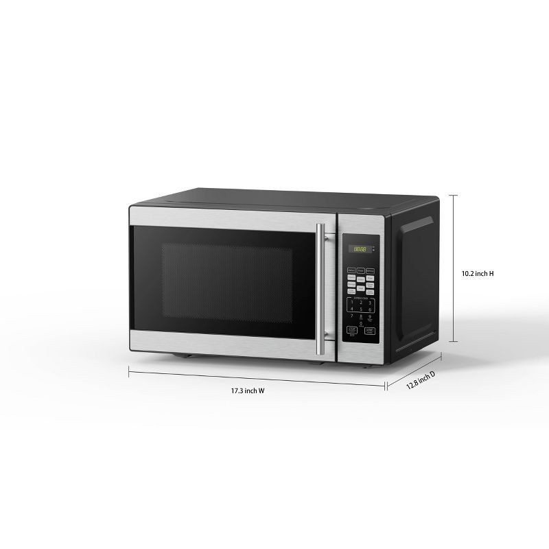 slide 5 of 6, BLACK+DECKER 0.7 cu ft 700W Microwave Oven Black EM720CPN-P: Countertop, Small Dorm Microwave, Child Lock, 8 Programs, 1 ct