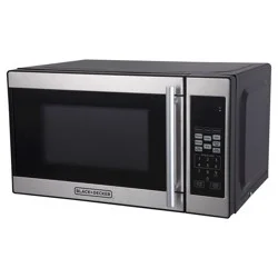 BLACK+DECKER 0.7 cu ft 700W Microwave Oven Black EM720CPN-P: Countertop, Small Dorm Microwave, Child Lock, 8 Programs