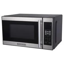 BLACK+DECKER 0.7 cu ft 700W Microwave Oven Black EM720CPN-P: Countertop, Small Dorm Microwave, Child Lock, 8 Programs