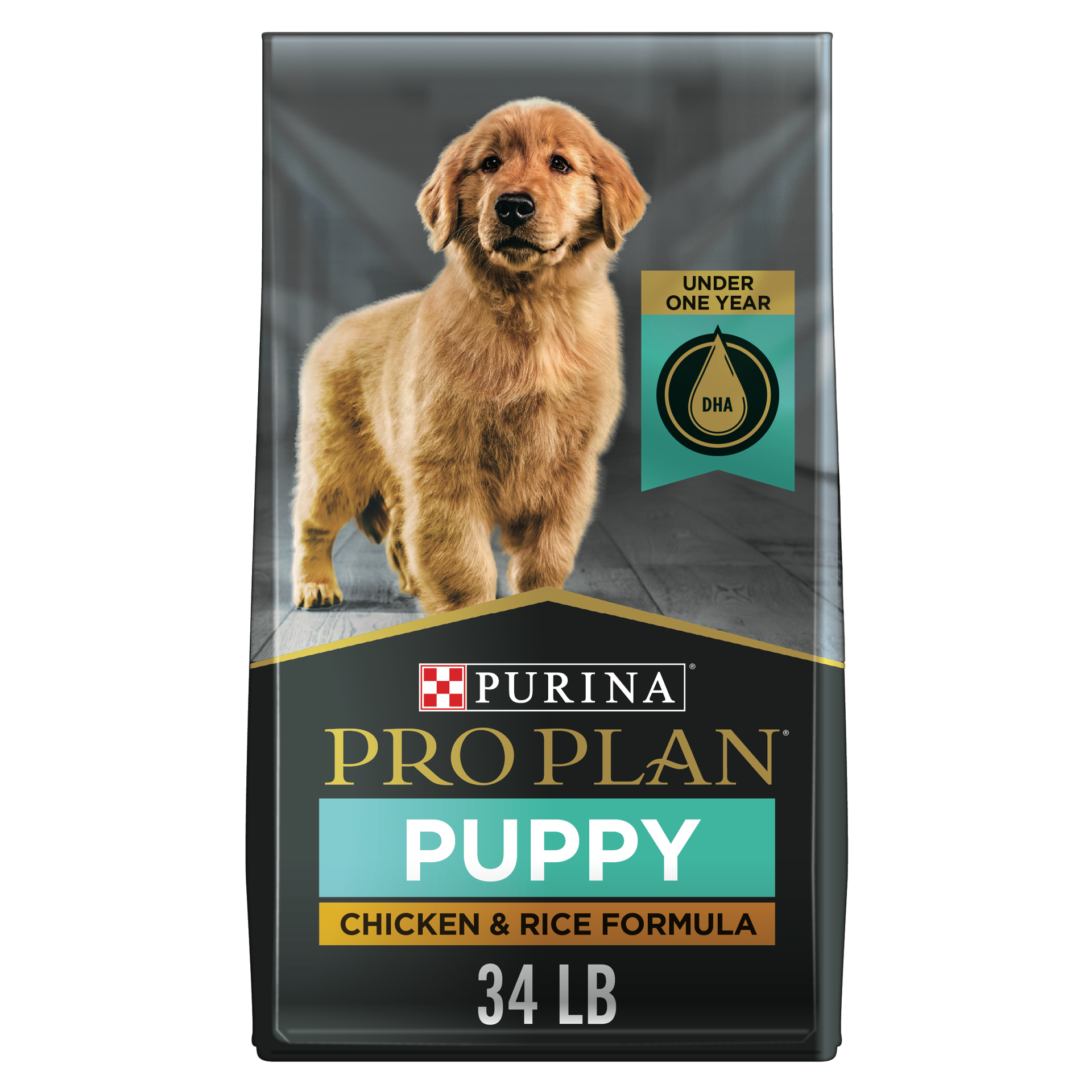 slide 1 of 9, Pro Plan Purina Pro Plan High Protein Dry Puppy Food, Chicken and Rice Formula, 34 lb