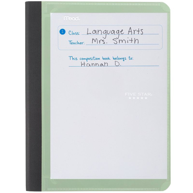 slide 3 of 13, Five Star Customizable Cover Wide Ruled Composition Notebook (Colors May Vary), 1 ct