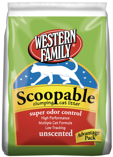 slide 1 of 1, Western Family Scoopable Cat Litter, 25 lb