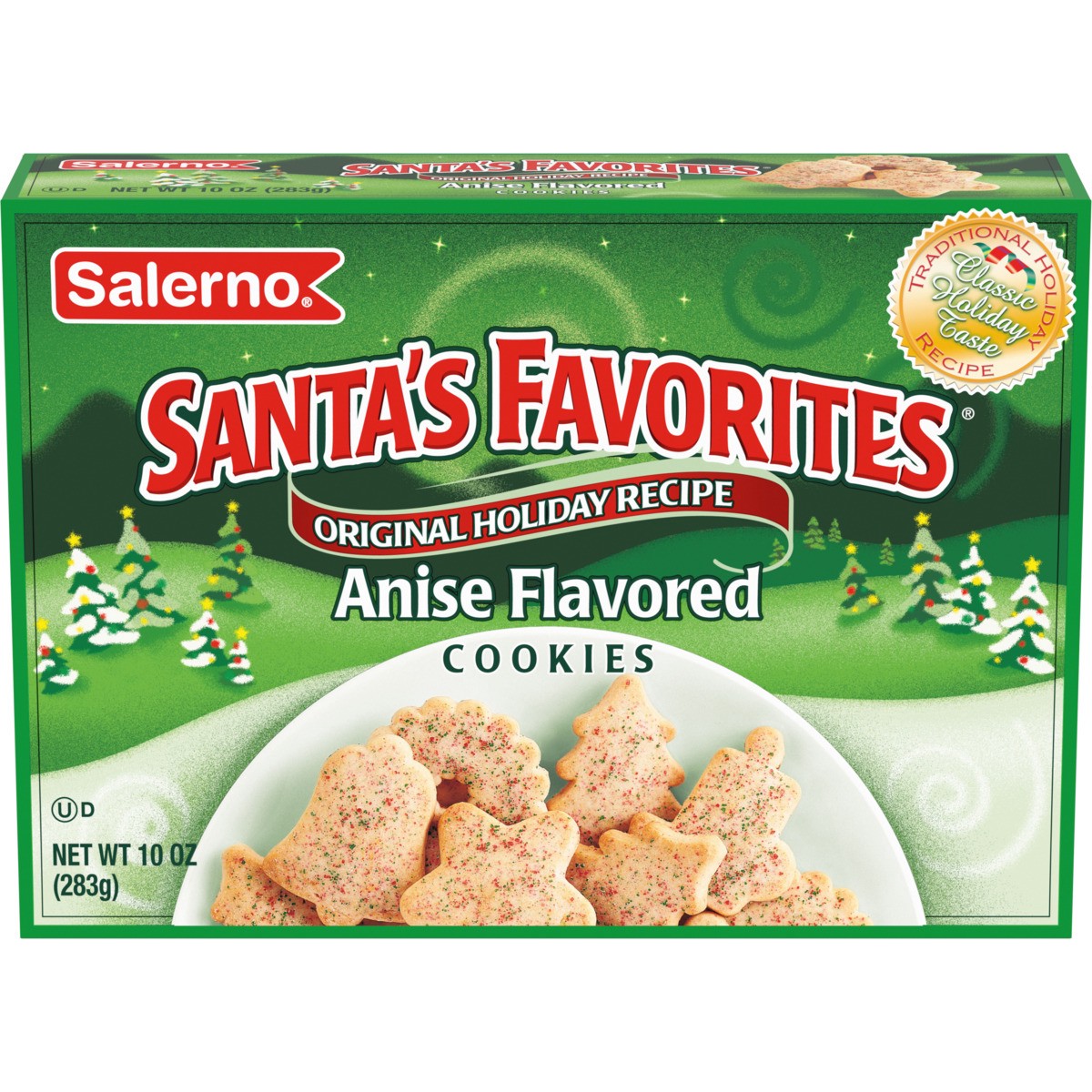 slide 1 of 6, Salerno Santa's Favorites Holiday Original Recipe Anise Cookies, 10 Oz, 10 oz
