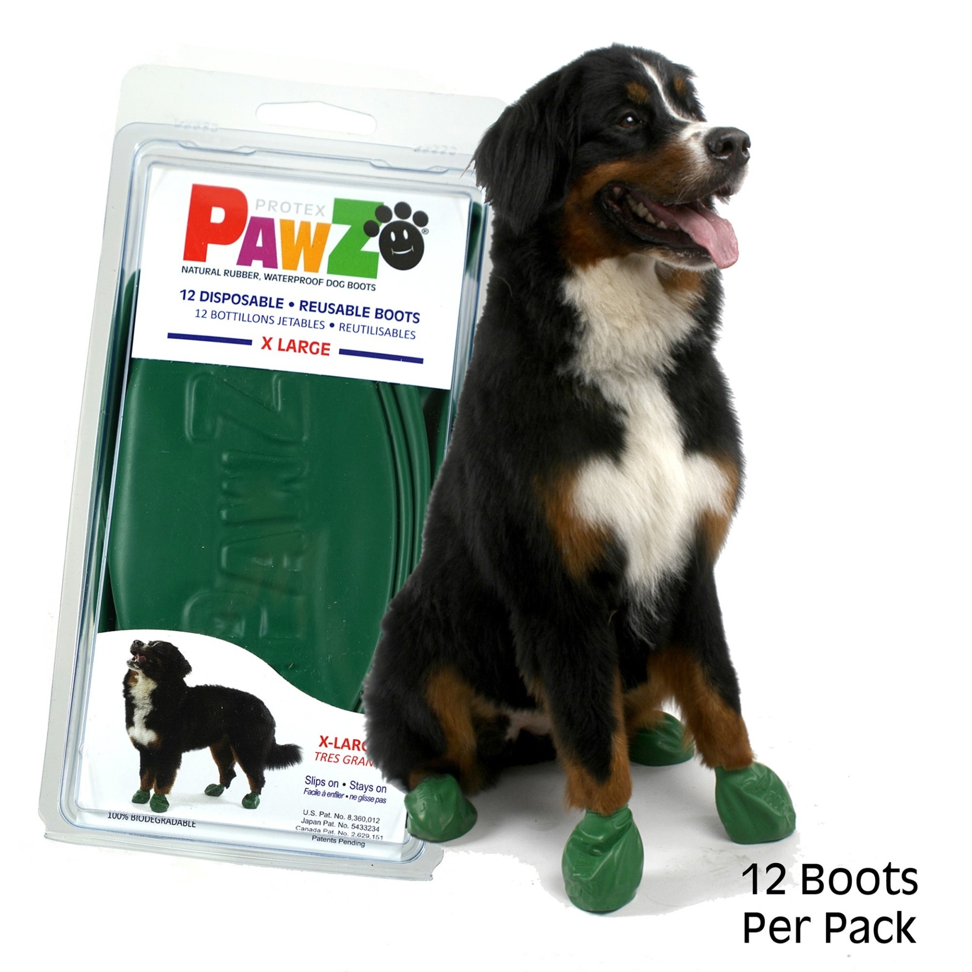 slide 1 of 1, Pawz Rubber Dog Boots, XL