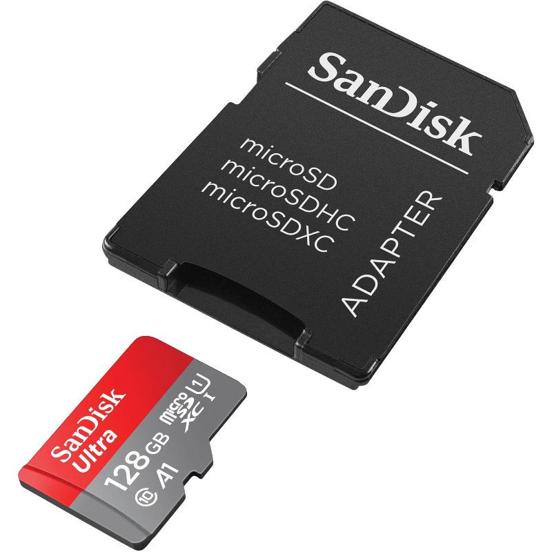 slide 3 of 4, SanDisk Ultra PLUS 128GB microSD Memory Card, 1 ct