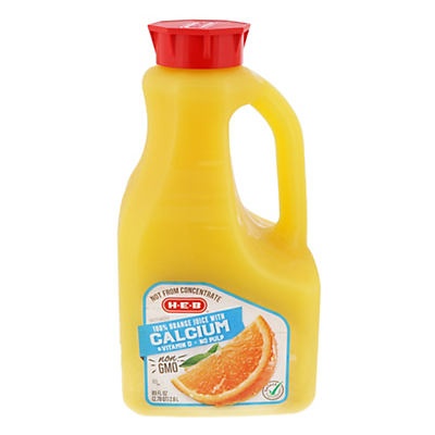 slide 1 of 1, H-E-B Select Ingredients No Pulp Orange Juice with Calcium - 89 oz, 89 oz