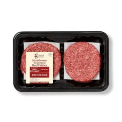 Fresh Steakhouse Seasoned Tavern Beef Burger Patties - 1.33lbs - Good & Gather™