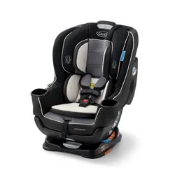 Graco Extend2Fit Convertible Car Seat - Gotham: LATCH Compatible, Machine Washable, Includes Cup Holder & Baby Seat Insert