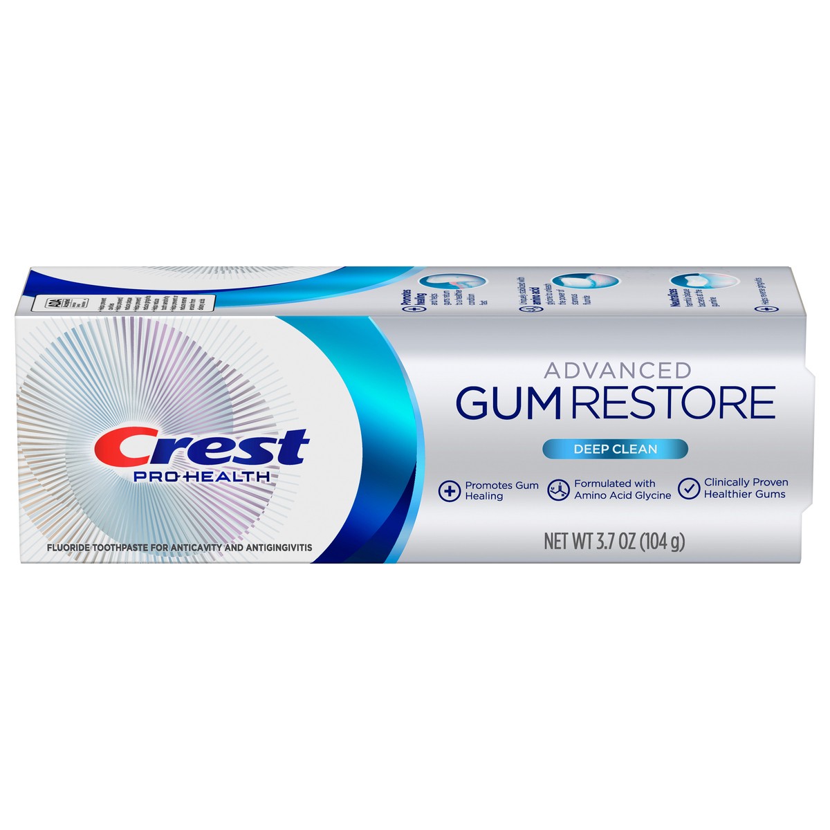 slide 1 of 1, Crest Pro Health Advanced Gum Restore Deep Clean Fluoride Toothpaste, 3.7 oz