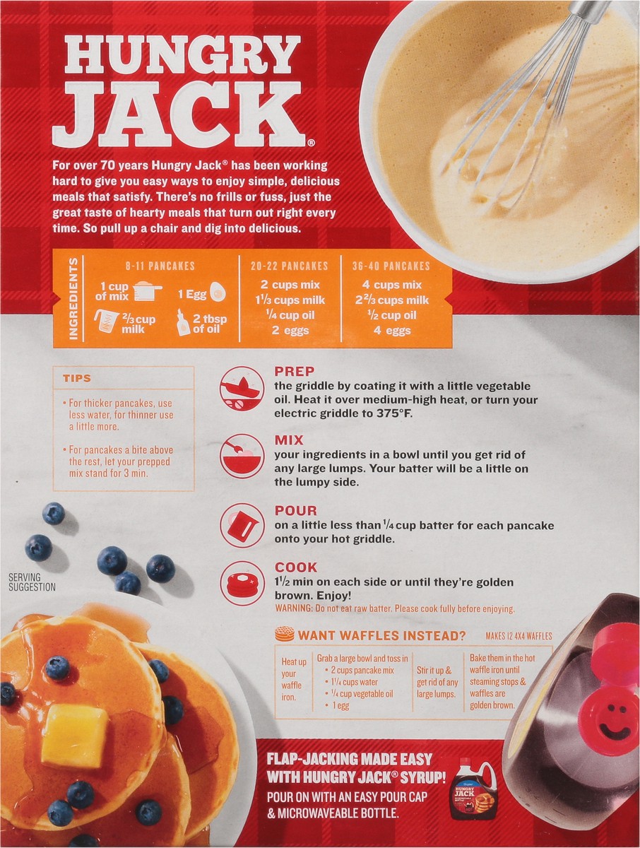 slide 7 of 9, Hungry Jack Buttermilk Pancake Mix and Waffle Mix, 32 Oz Box, 32 oz