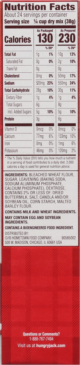 slide 5 of 9, Hungry Jack Buttermilk Pancake Mix and Waffle Mix, 32 Oz Box, 32 oz