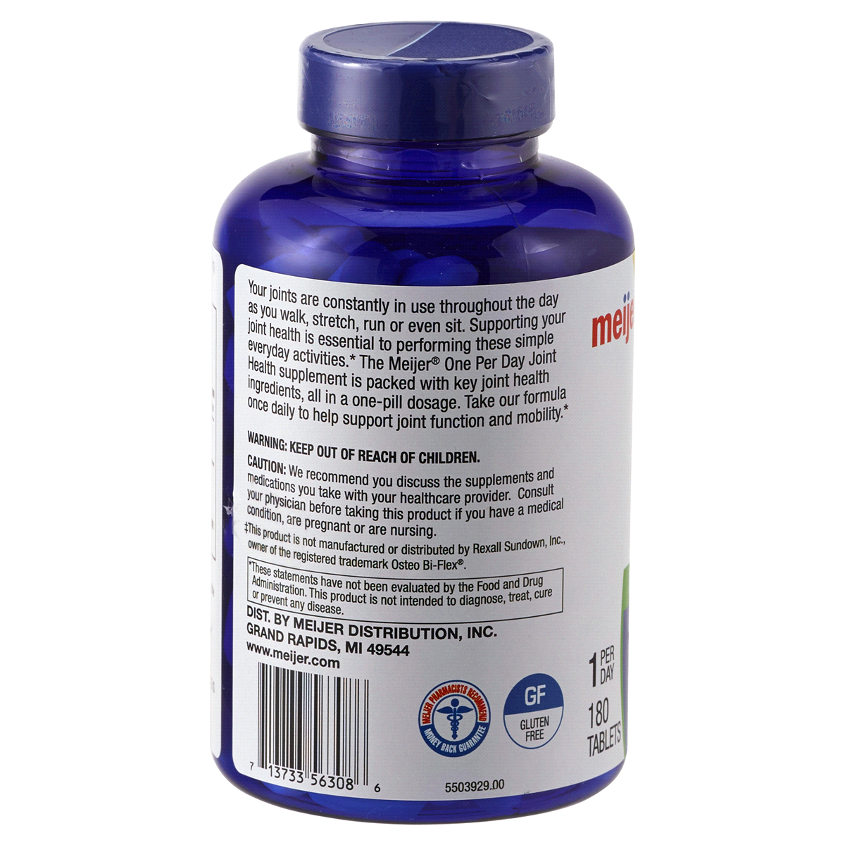 slide 2 of 3, Meijer Joint Health One Per Day Formula Glucosamine Hydrochloride, 180 ct; 1500 mg