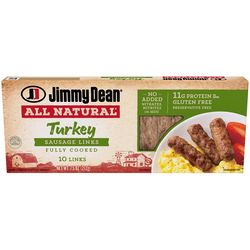 slide 5 of 6, Jimmy Dean, All Natural Fully Cooked Turkey Links, 7.5 oz