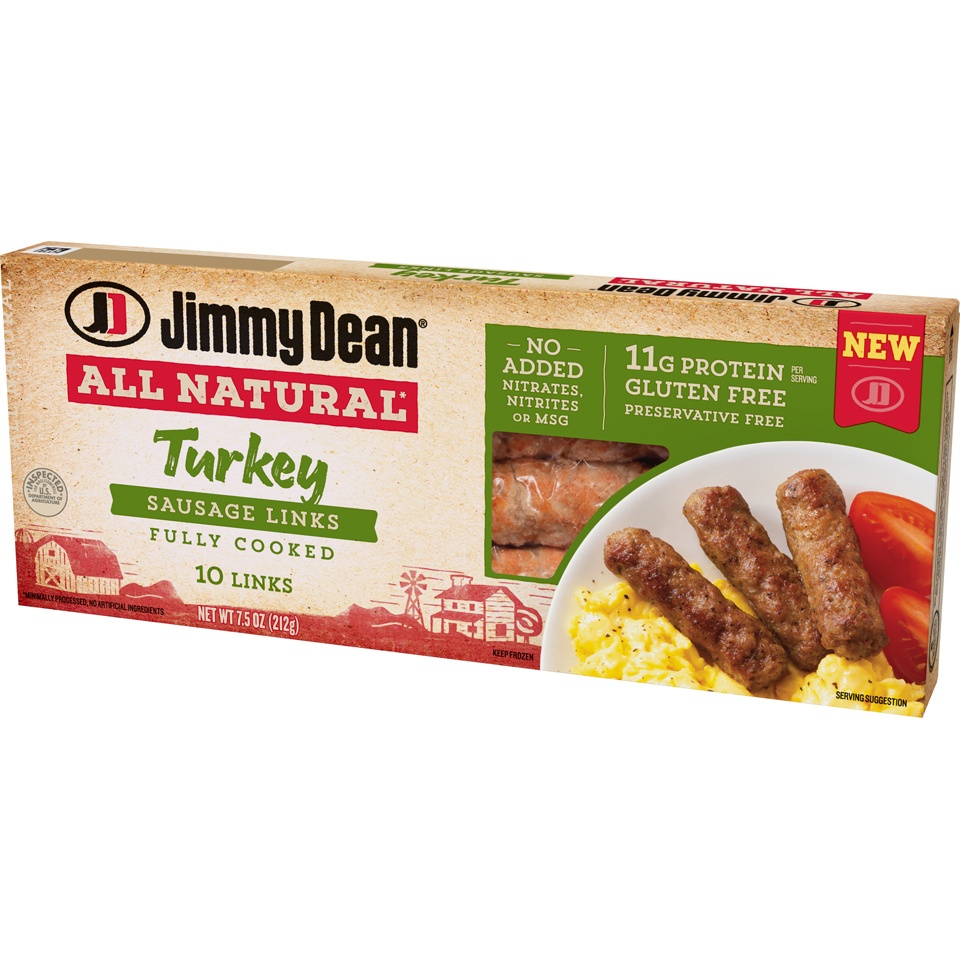 slide 2 of 6, Jimmy Dean, All Natural Fully Cooked Turkey Links, 7.5 oz