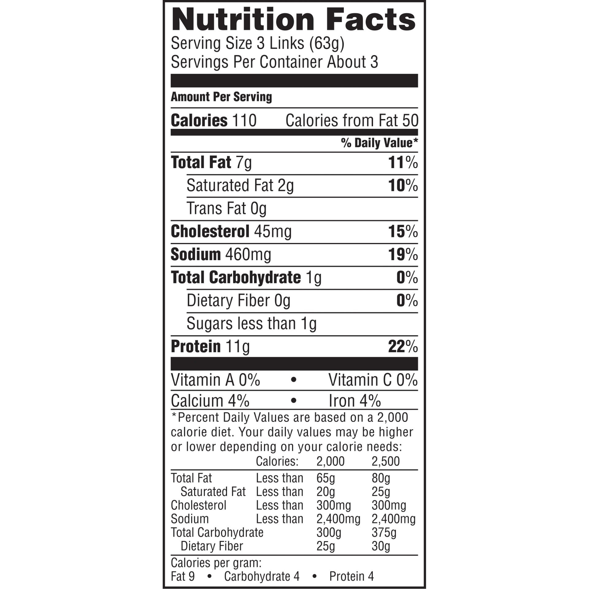 slide 3 of 6, Jimmy Dean, All Natural Fully Cooked Turkey Links, 7.5 oz