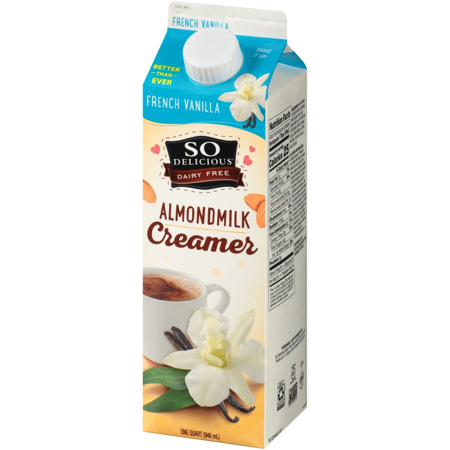 slide 3 of 8, So Delicious Dairy Free French Vanilla Almond Milk Creamer, 32 oz