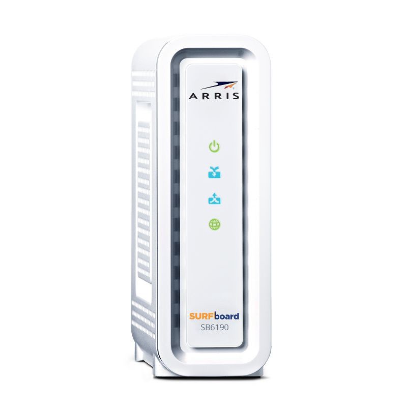 slide 4 of 6, ARRIS SURFboard 32x8 DOCSIS 3.0 Cable Modem, Model SB6190 (White), 1 ct