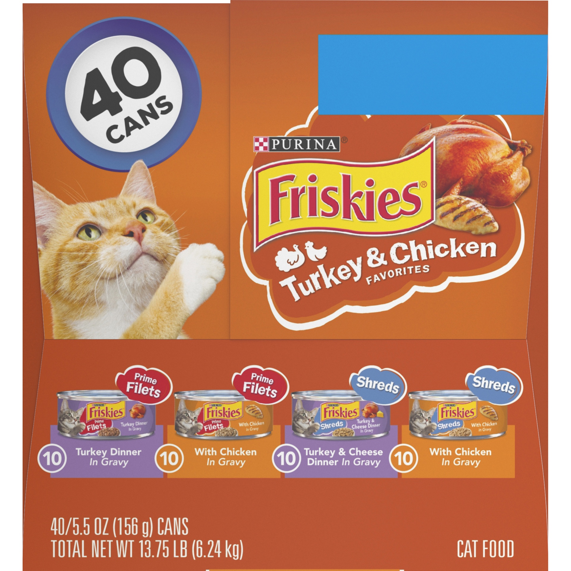 slide 5 of 9, Purina Friskies Turkey & Chicken Favorites Wet Cat Food Variety Pack, 5.5 oz